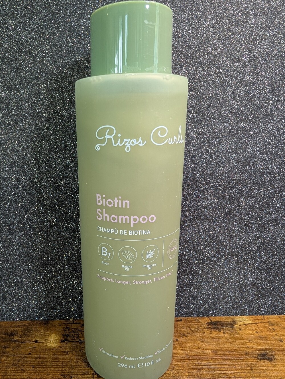 Rizos Curls Biotin Shampoo 10 fl oz Hair Strengthening Reduce Shedding Ckeanser